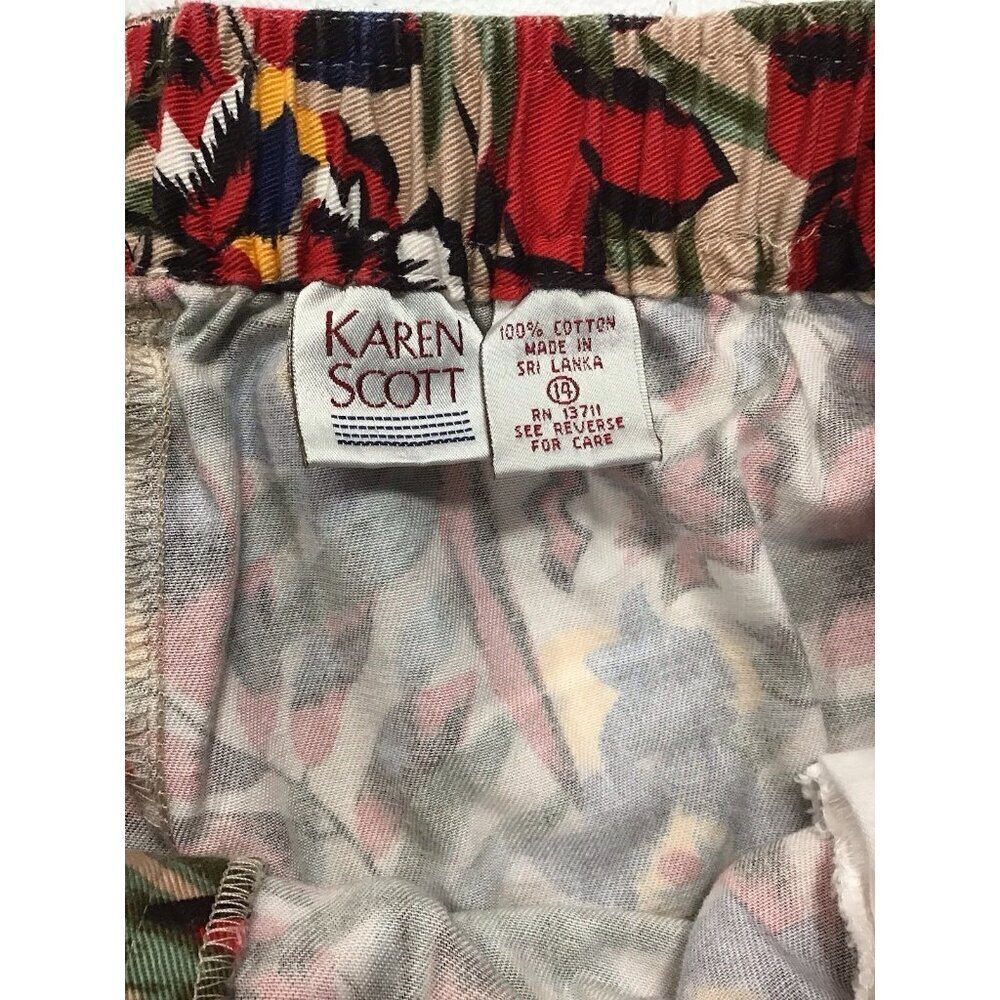 Vintage Karen Scott Colorful Womans Shorts Size 14 ❤️ - Picture 3 of 3